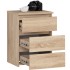 Noptiera cu 3 sertare, PAL laminat 16 mm, 40x35x57 cm, stejar sonoma [3]