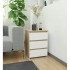 Noptiera cu 3 sertare, PAL laminat 16 mm, 40x35x57 cm, stejar sonoma si alb [4]