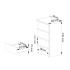 Comoda cu 4 sertare, PAL laminat 16mm, 40x35x74 cm, stejar sonoma si alb [2]