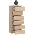 Comoda cu 6 sertare, PAL laminat 16 mm, 40x35x109 cm, stejar sonoma [3]