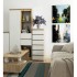 Comoda cu 6 sertare, PAL laminat 16 mm, 40x35x109 cm, stejar sonoma si alb [3]