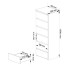 Comoda cu 6 sertare, PAL laminat 16 mm, 40x35x109 cm, stejar sonoma si alb [6]