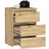 Noptiera cu 3 sertare, PAL laminat 16 mm, 40x35x57 cm, stejar artisan [5]