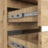 Noptiera cu 3 sertare, PAL laminat 16 mm, 40x35x57 cm, stejar artisan [6]