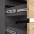 Noptiera cu 3 sertare, PAL laminat 16 mm, 40x35x57 cm, gri si stejar artisan [4]