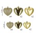 Set globuri decorative in forma de inima, 16 bucati, plastic, 4-7 cm, auriu [8]