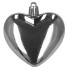 Set globuri decorative in forma de inima, 16 bucati, plastic, 4-7 cm, argintiu [7]