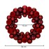 Coronita decorativa cu globuri rotunde, 55 bucati, plastic, 2.5–4.5 cm, rosu [9]