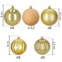 Set globuri decorative, 36 bucati, plastic, 6.5 cm, auriu si ecru [12]
