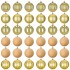 Set globuri decorative, 36 bucati, plastic, 6.5 cm, auriu si ecru [13]