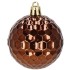 Set globuri brad si varf stea, 101 piese, plastic, 3–7 cm, maro si rose gold [21]