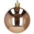 Set globuri brad si varf stea, 101 piese, plastic, 3–7 cm, maro si rose gold [27]