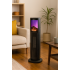 Semineu electric tip coloana cu efect de flacara, 2000W, termostat, 20x20x64 cm, negru [2]
