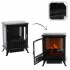 Semineu electric cu efect de flacara, 1800W, 2 trepte, 42x28x51 cm, negru [2]