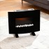 Semineu electric, montaj podea sau perete, efect de flacara, 2000W, 2 trepte, telecomanda, 61x14x48 cm, negru [2]
