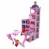 Casa de papusi pentru copii cu 374 piese, animale, mobilier si accesorii, 80x60x50 cm, roz [8]