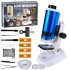 Microscop educational cu accesorii, marire 100x-250x, iluminare LED, suport smartphone, set pentru experimente [2]