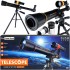 Telescop pentru copii cu stativ si 2 oculare pentru observarea cerului, 46x43x33 cm, negru [2]