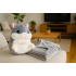 Jucarie plus hamster cu paturica ascunsa, plus moale pentru copii, 50x28 cm, gri [2]