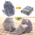 Jucarie plus hamster cu paturica ascunsa, plus moale pentru copii, 50x28 cm, gri [4]