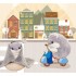 Jucarie plus hamster cu paturica ascunsa, plus moale pentru copii, 50x28 cm, gri [6]