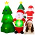 Decoratiune exterior gonflabila de Craciun cu Mos Craciun si brad iluminat, LED, compresor integrat, 148 cm [6]