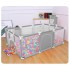 Tarc loc de joaca XXL pentru copii sau bebe, material textil, gri, 230x122x62cm [4]