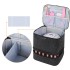 Organizator cosmetica tip beauty cu 2 compartimente, piele ecologica, 24x24x20 cm [13]