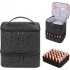 Organizator cosmetica tip beauty cu 2 compartimente, piele ecologica, 24x24x20 cm [4]
