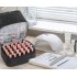 Organizator cosmetica tip beauty cu 2 compartimente, piele ecologica, 24x24x20 cm [7]