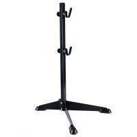 Suport service pentru biciclete cu inaltime reglabila, otel si cauciuc, 30 kg, negru