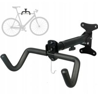Suport bicicleta pliabil pentru perete, cu unghi reglabil, metal, 36x26x15 cm