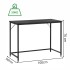 Birou cu blat MDF si cadru metalic, 100x50x76 cm, negru [18]