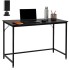 Birou cu blat MDF si cadru metalic, 100x50x76 cm, negru [6]