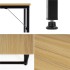 Birou cu blat MDF si cadru metalic, 100x50x76 cm, maro deschis [17]