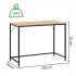 Birou cu blat MDF si cadru metalic, 100x50x76 cm, maro deschis [18]