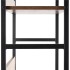 Etajera cu 4 polite din MDF si cadru metalic, stil industrial, 60x28x124.5 cm, maro inchis si negru [12]