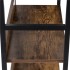 Etajera cu 4 polite din MDF si cadru metalic, stil industrial, 60x28x124.5 cm, maro inchis si negru [13]