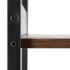 Etajera cu 4 polite din MDF si cadru metalic, stil industrial, 60x28x124.5 cm, maro inchis si negru [15]