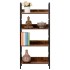 Etajera cu 4 polite din MDF si cadru metalic, stil industrial, 60x28x124.5 cm, maro inchis si negru [17]