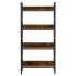 Etajera cu 4 polite din MDF si cadru metalic, stil industrial, 60x28x124.5 cm, maro inchis si negru [18]