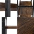 Etajera cu 4 polite din MDF si cadru metalic, stil industrial, 60x28x124.5 cm, maro inchis si negru [19]