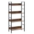 Etajera cu 4 polite din MDF si cadru metalic, stil industrial, 60x28x124.5 cm, maro inchis si negru [5]