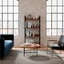 Etajera cu 4 polite din MDF si cadru metalic, stil industrial, 60x28x124.5 cm, maro inchis si negru [7]