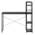 Birou cu blat MDF si rafturi laterale, cadru metalic, 120x48x122 cm, negru [14]