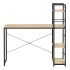 Birou cu blat MDF si rafturi laterale, cadru metalic, 120x48x122 cm, maro deschis [19]