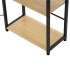 Birou cu blat MDF si rafturi laterale, cadru metalic, 120x48x122 cm, maro deschis [11]