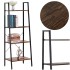 Etajera cu 4 rafturi, metal si MDF, stil industrial, 56x34x138 cm, maro inchis si negru [2]
