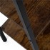 Etajera cu 4 rafturi, metal si MDF, stil industrial, 56x34x138 cm, maro inchis si negru [15]