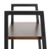 Etajera cu 4 rafturi, metal si MDF, stil industrial, 56x34x138 cm, maro inchis si negru [16]